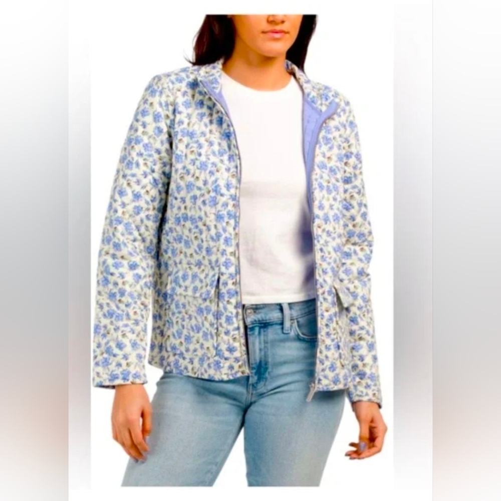 Bagatelle/Floral Quilted Women's Jacket Sz S